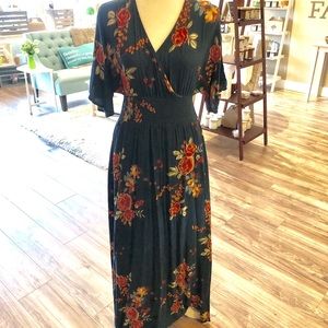 Floral navy maxi dress
